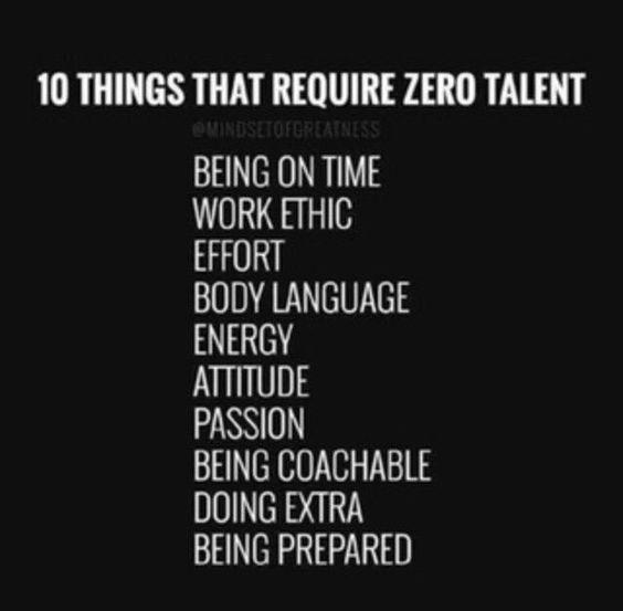 It's not all about talent...